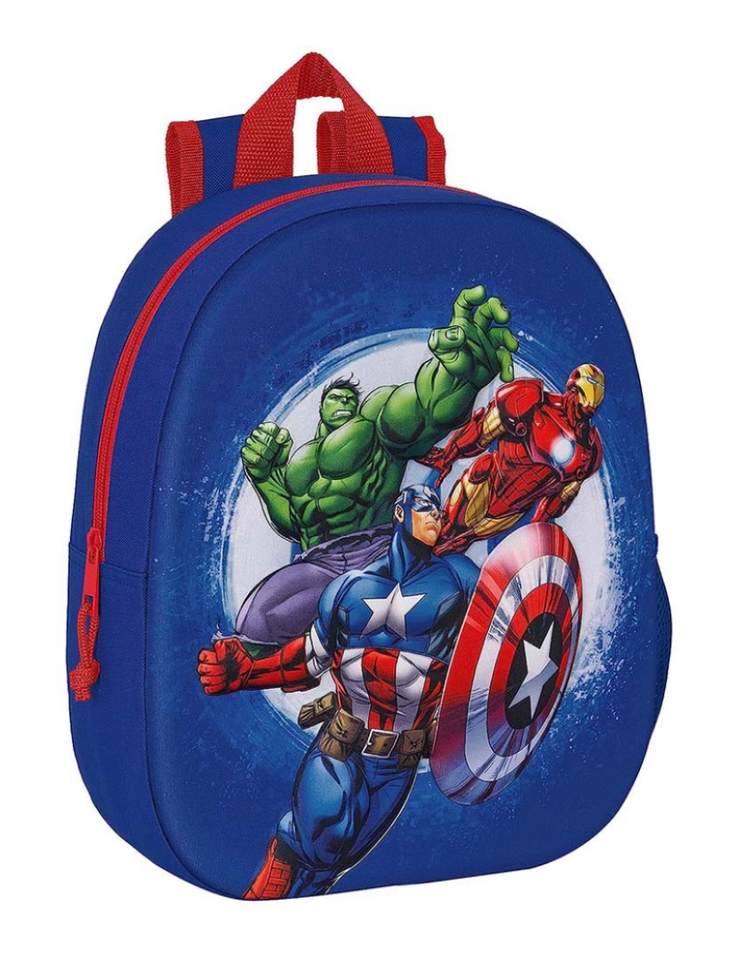 Avengers - Mochila Escolar The Avengers 3D Azul Marinho