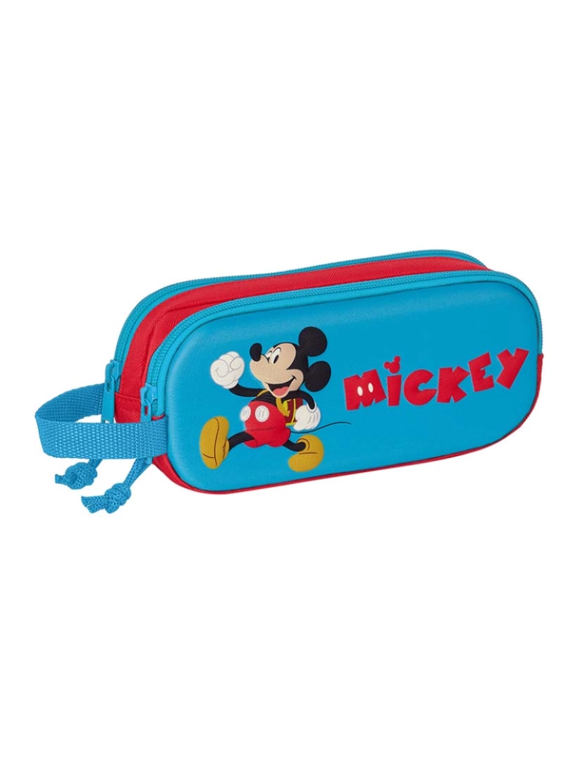 Mickey - Mala de transporte dupla Mickey Mouse Clubhouse 3D Vermelho Azul 21 x 8 x 6 cm