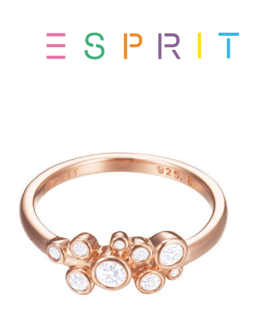 Esprit - Esprit Anel Rose Gold com Cristais  18mm