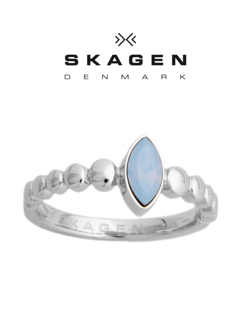 Skagen - Anel  Skagen JRSI005 Com Cristal Swarovski  Tamanho 10