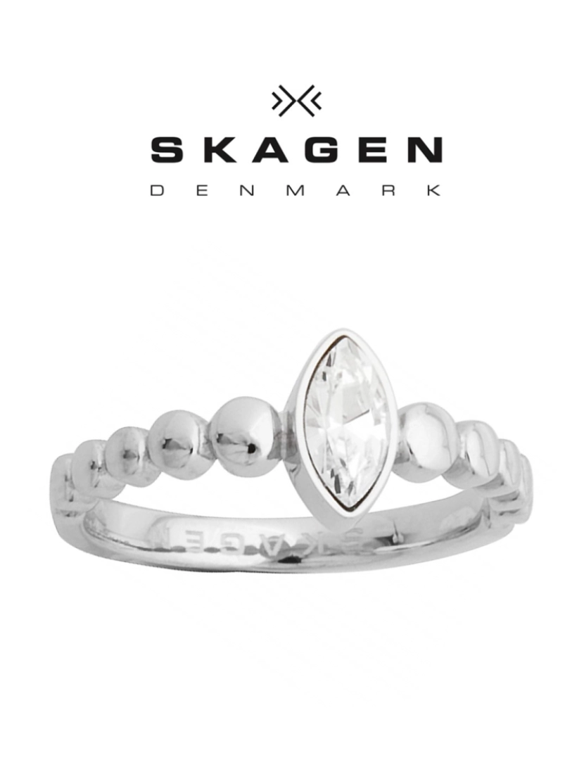 Skagen - Anel  Skagen JRSS005 Com Cristal Swarovski  Tamanho 10