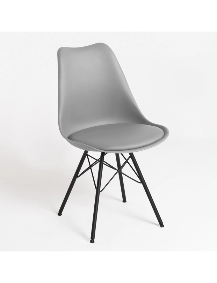 imagem de Cadeira Tilsen Metalizada - Cinza claro1