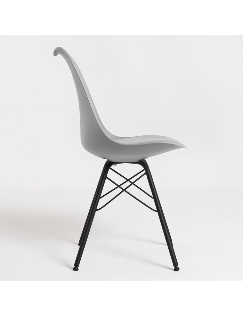 imagem de Cadeira Tilsen Metalizada - Cinza claro2