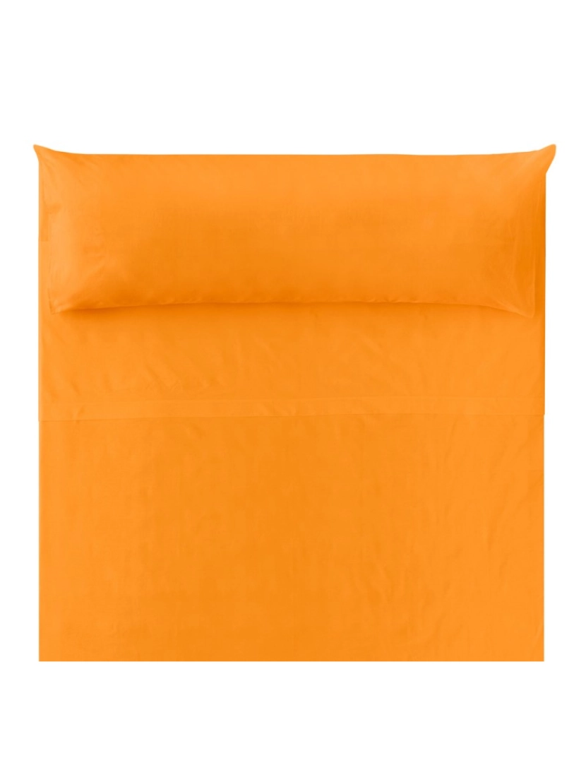 imagem de Jogo de lençóis em microfibra extra macia (90cm, laranja)2