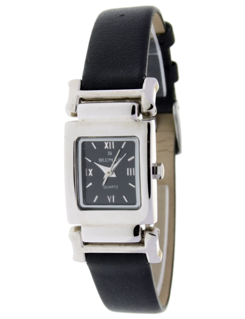 Blumar - Blumar Bl-09459 Relógio analógico para mulheres caixa de aço inoxidável mostrador preto