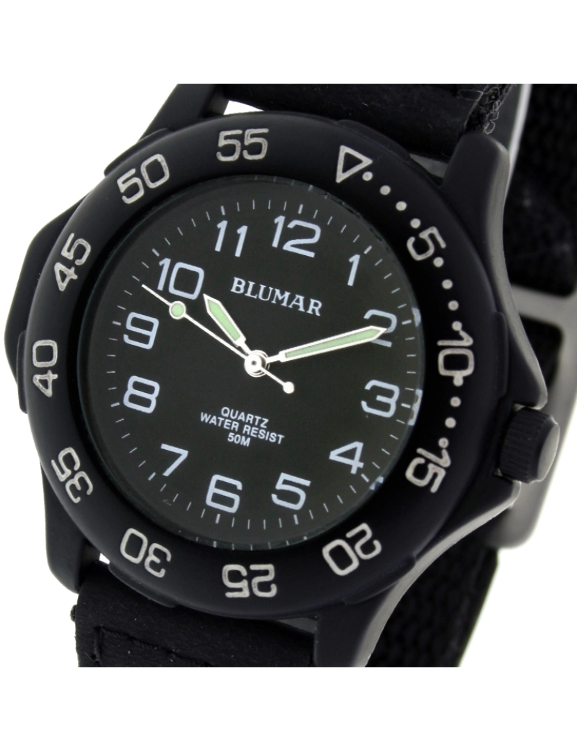 imagem de Blumar Bl-09502 Relógio analógico para homens caixa de resina Esfera cor preta2