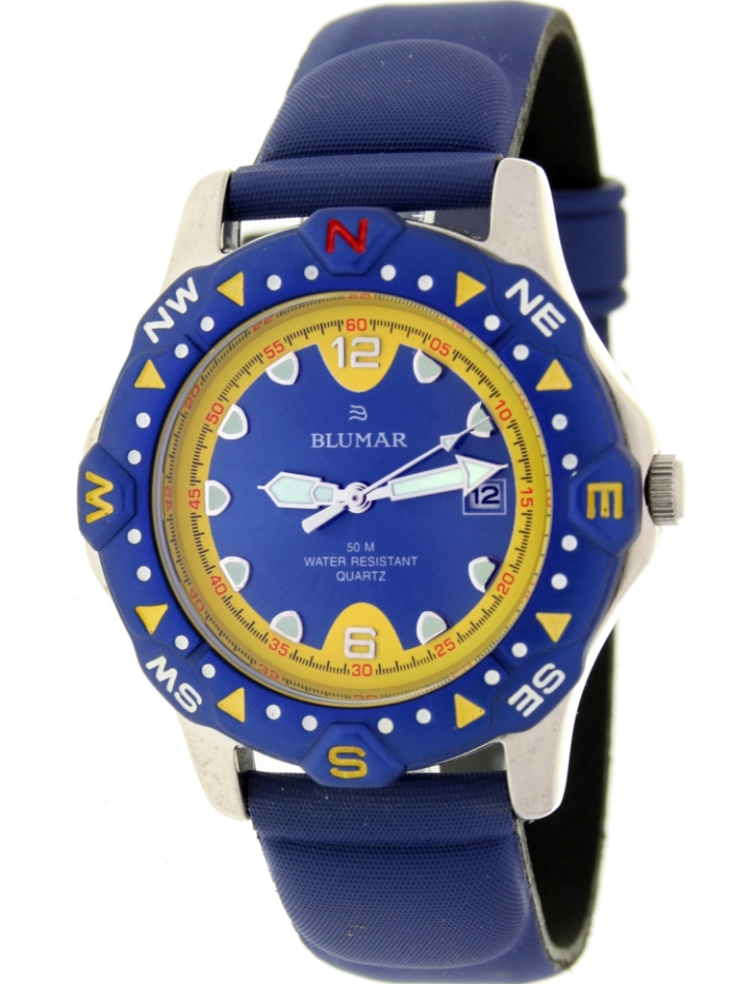 Blumar - Blumar Bl-09519 Relógio Analítico Dial Metal Cor Azul