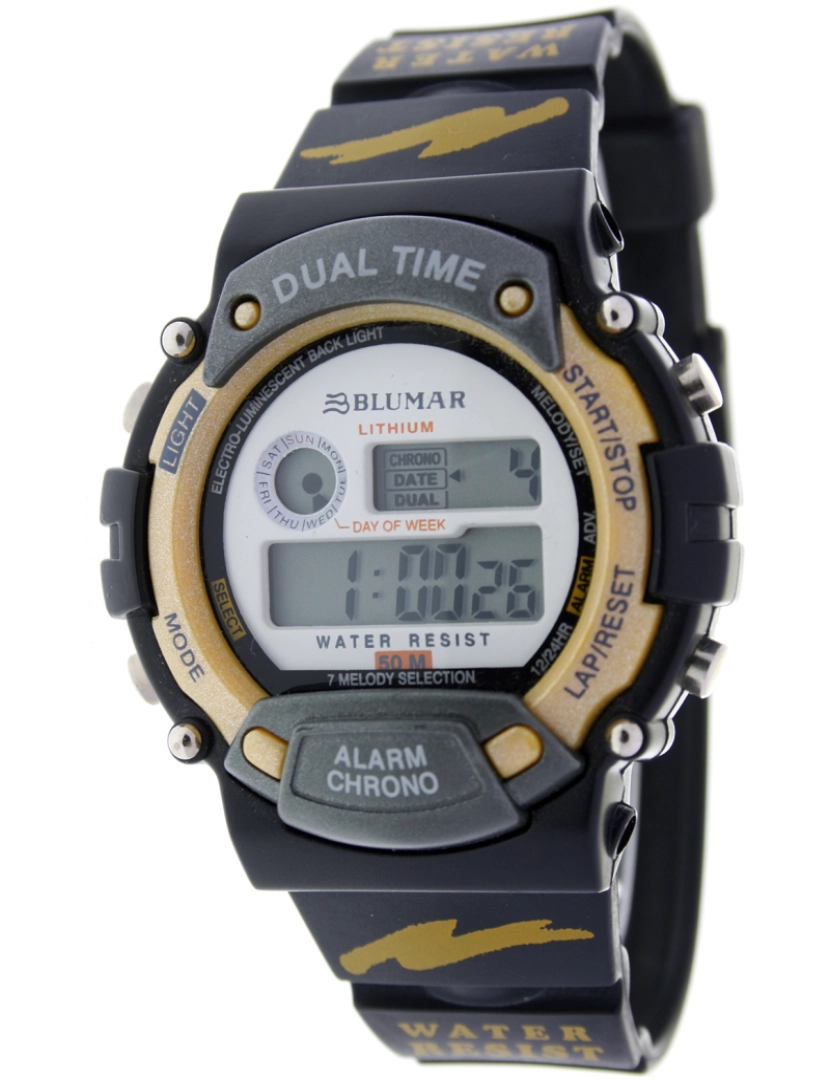 Blumar - Blumar Bl-09745 Relógio digital para homens caixa de resina Esfera cor branca