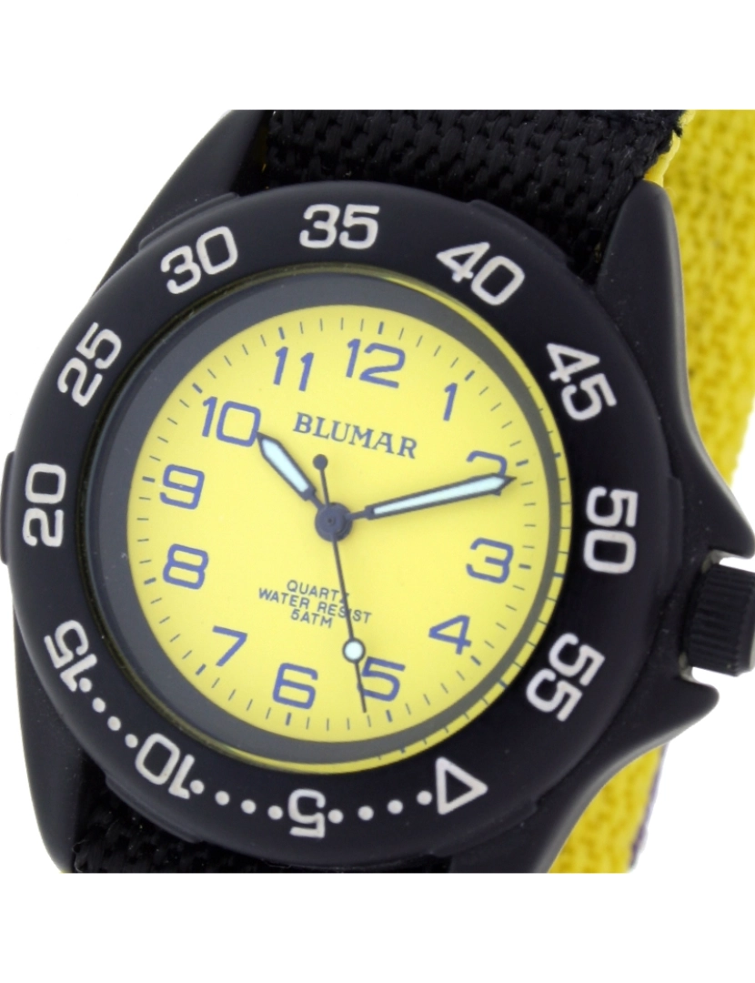 imagem de Blumar Bl-09873 Relógio analógico para homens caixa de resina esfera cor amarelo2