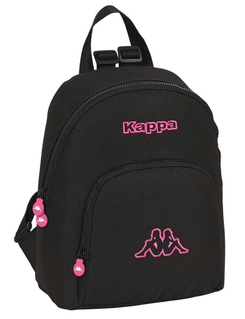 Kappa - Mochila Casual Kappa Preto e Rosa Negro 13 L