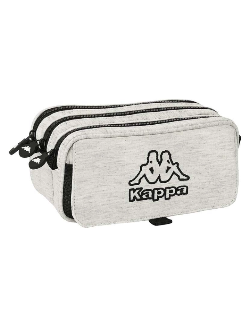 Kappa - Portatodo Triple Kappa Cinza malha Gris (21,5 x 10 x 8 cm)