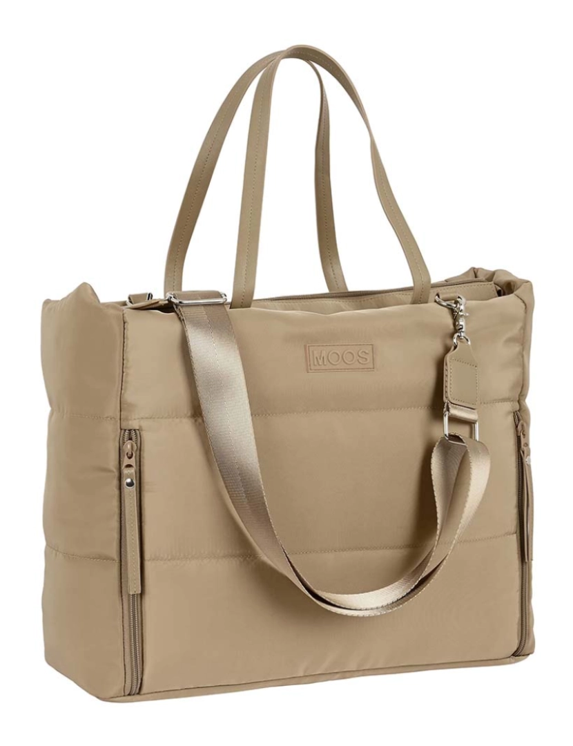 Moos - BOLSA COM BOLSO PARA PORTÁTIL 14.1'' MOOS CAPSULA ACOLCHOADA CAMEL