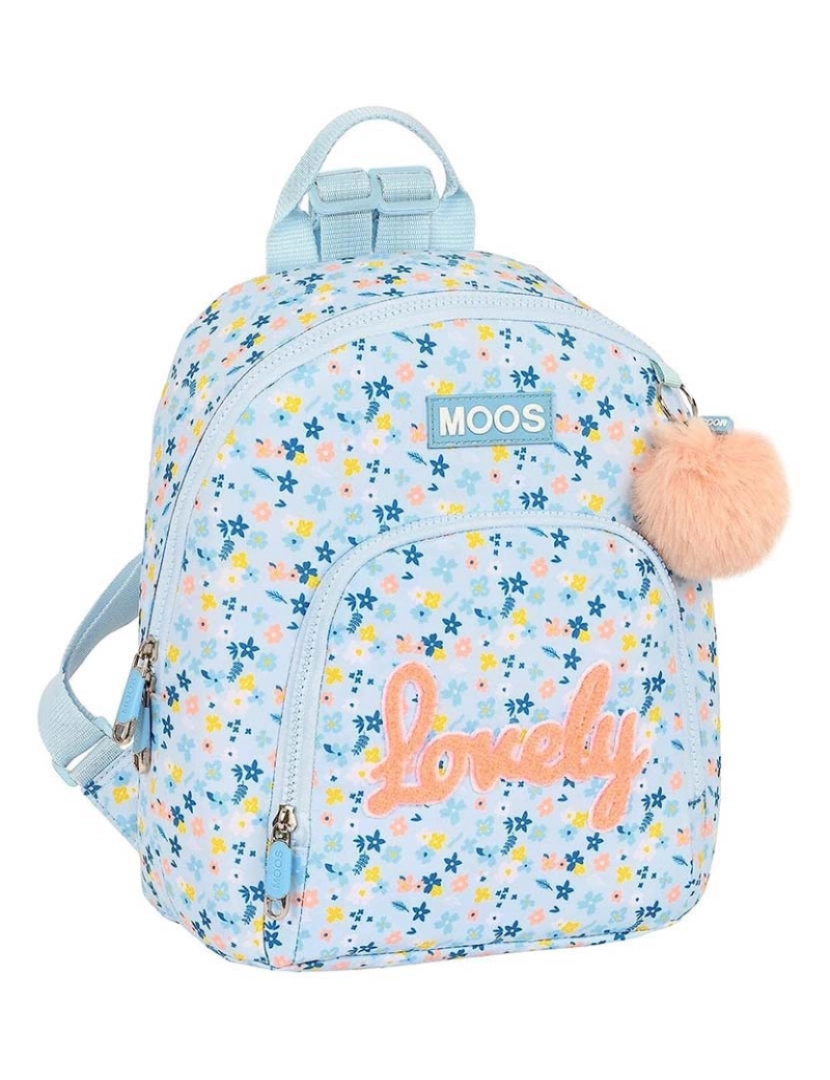 Moos - Mochila Infantil Moos Lovely Mini Azul claro (25 x 30 x 13 cm)