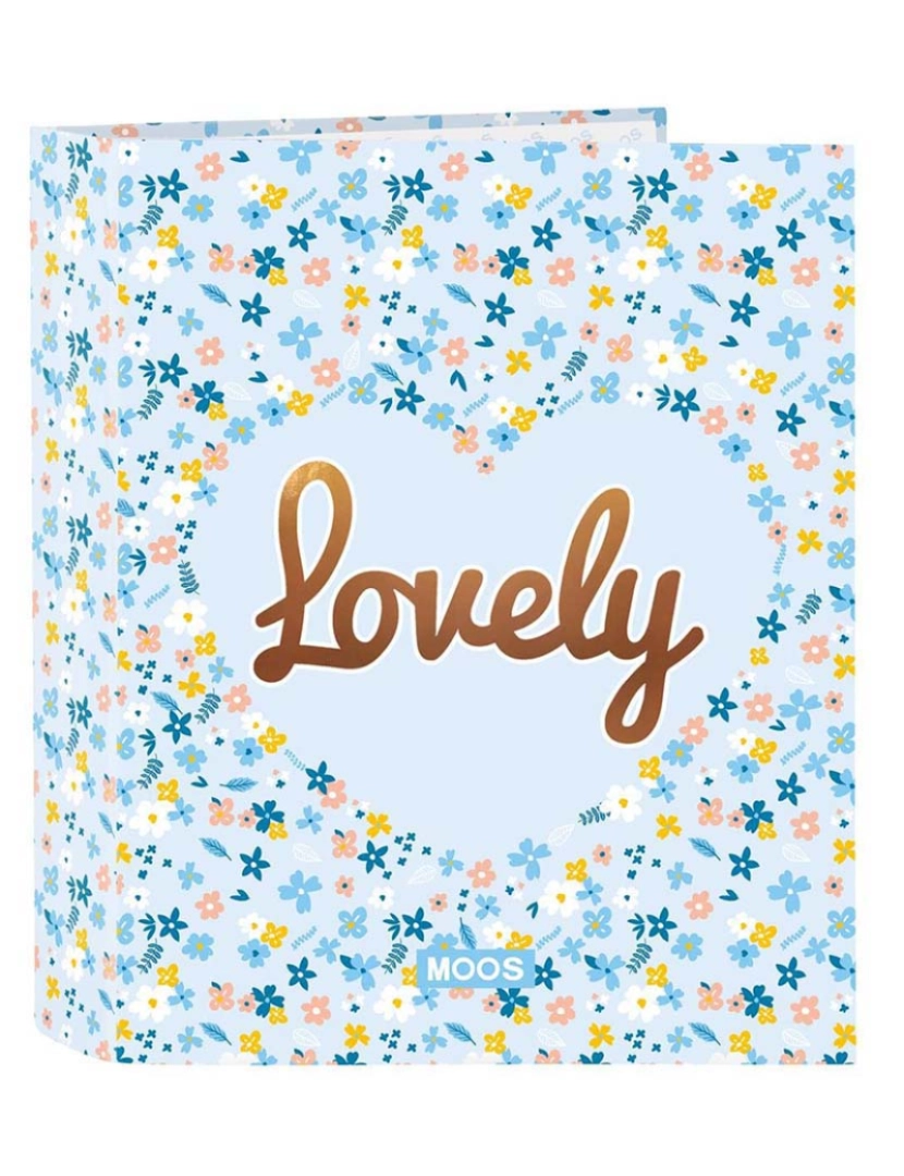 Moos - Pasta Moos Lovely Azul Claro A4 (27 x 33 x 6 cm)