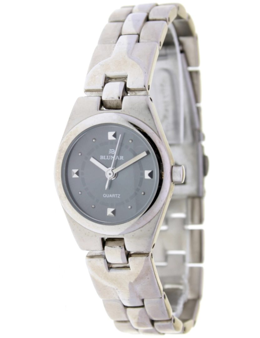 Blumar - Blumar Bl-09384 Relógio Analítico Feminina Dial Metal Cor Cinza