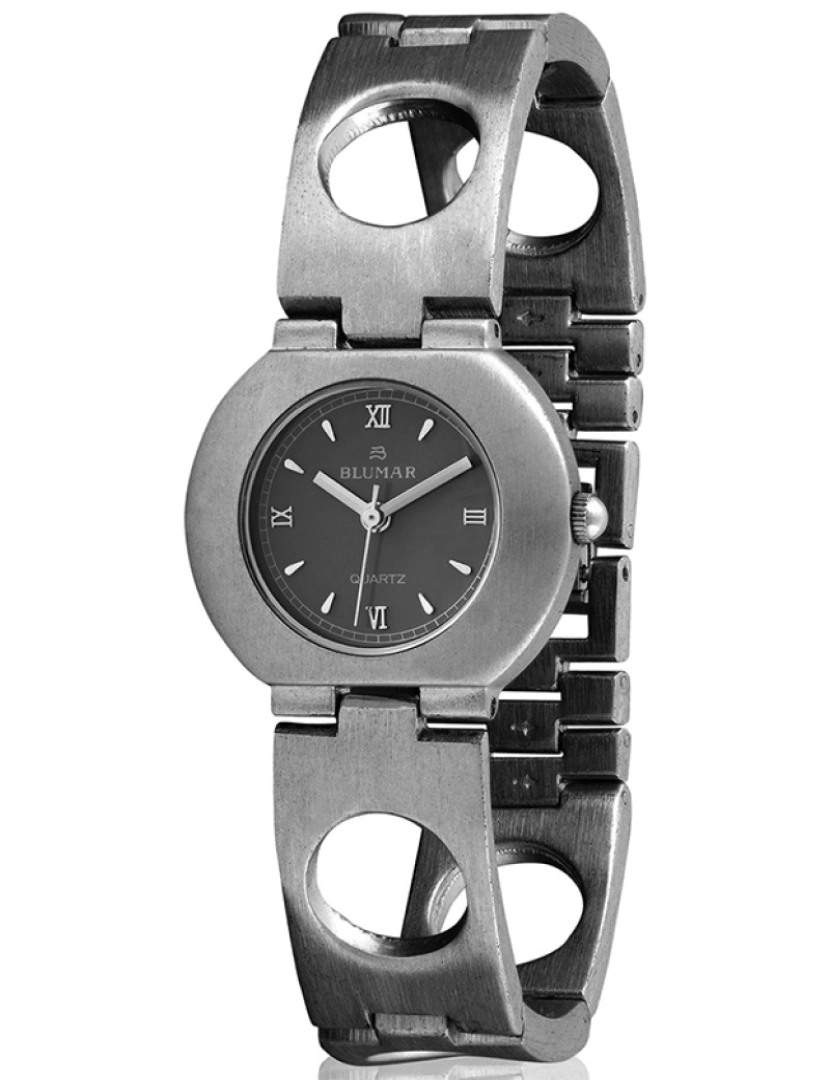 Blumar - Blumar Bl-09608 Relógio Analítico Feminino Metal Dial Cor Cinza