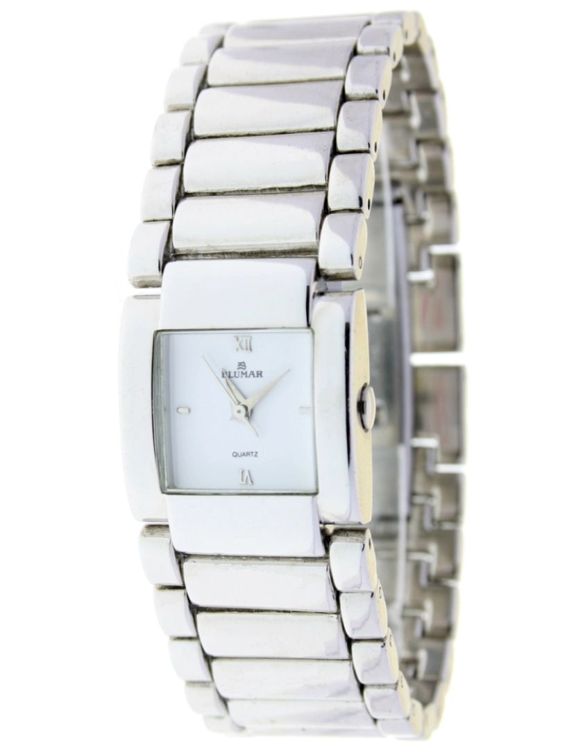 imagem de Blumar Bl-09722 Relógio analógico para mulheres caixa de aço inoxidável esfera cor branca1