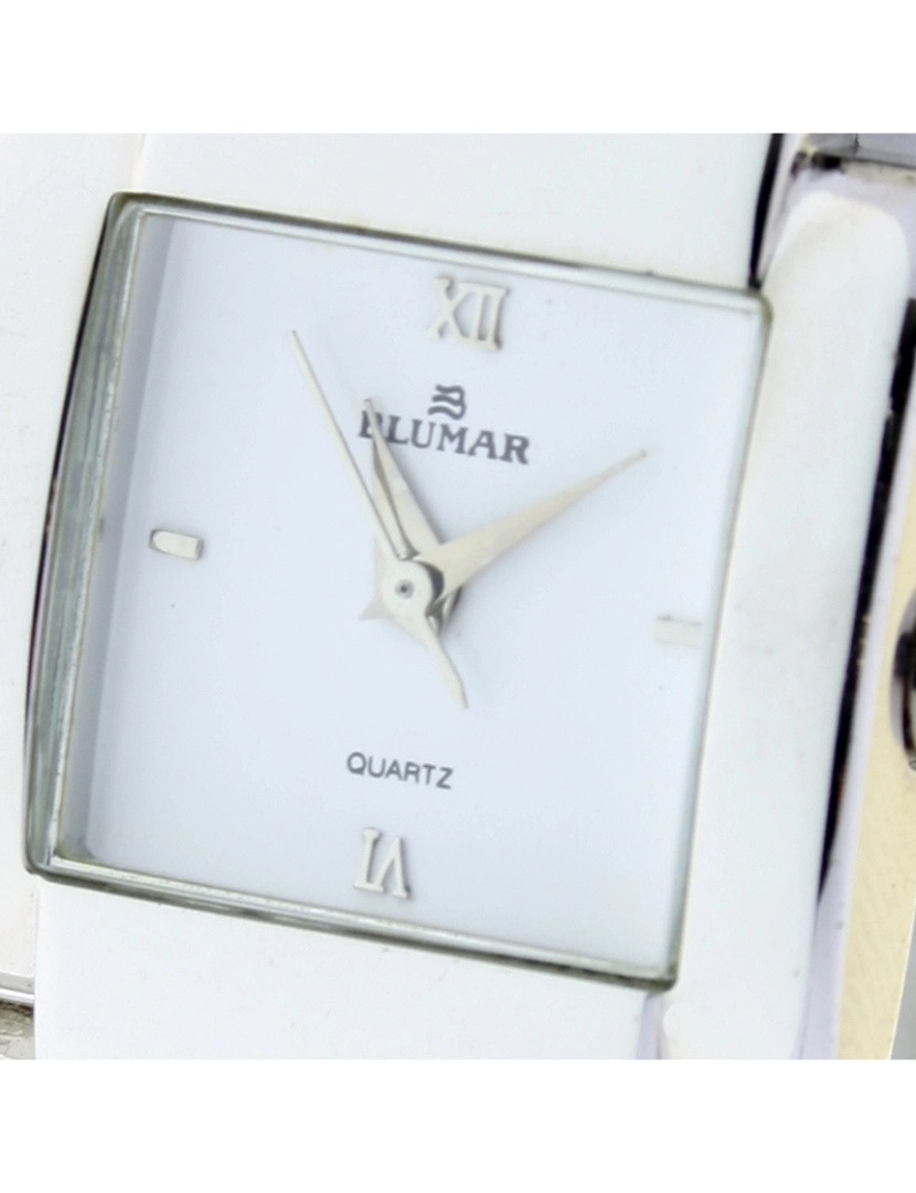 imagem de Blumar Bl-09722 Relógio analógico para mulheres caixa de aço inoxidável esfera cor branca2