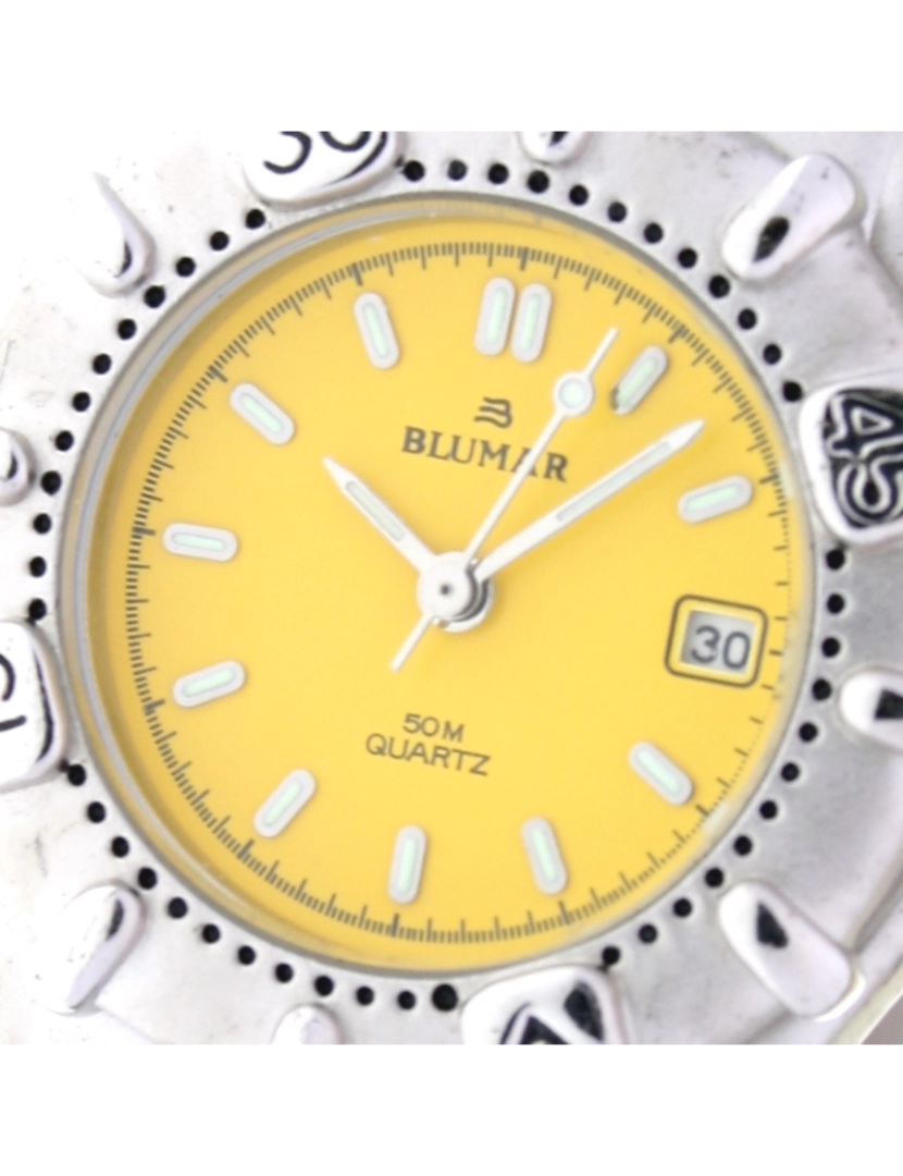 imagem de Blumar Bl-09937 Relógio Analógico Feminina Esfera de aço inoxidável Cor Amarelo2