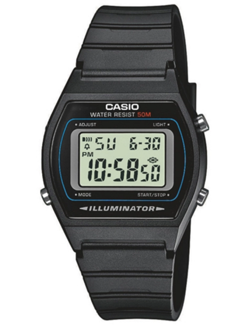 Casio - Casio W-202-1avef Reloj Digital Unisex Caja De Resina Esfera Color Gris
