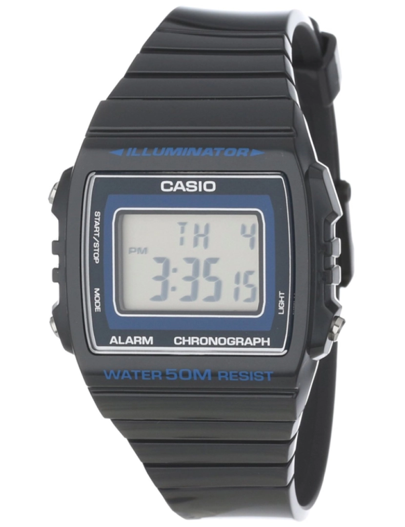 imagem de Casio W-215h-8avdf Reloj Digital Unisex Colección Collection Caja De Resina Esfera Color Azul1