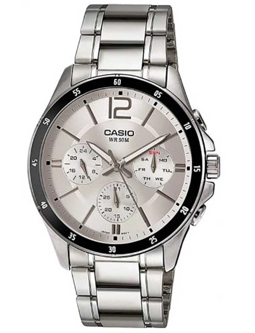 Casio - Casio Mtp-1374d-7avdf Reloj Analógico Para Hombre Colección Enticer Caja De Metal Esfera Color Plateado