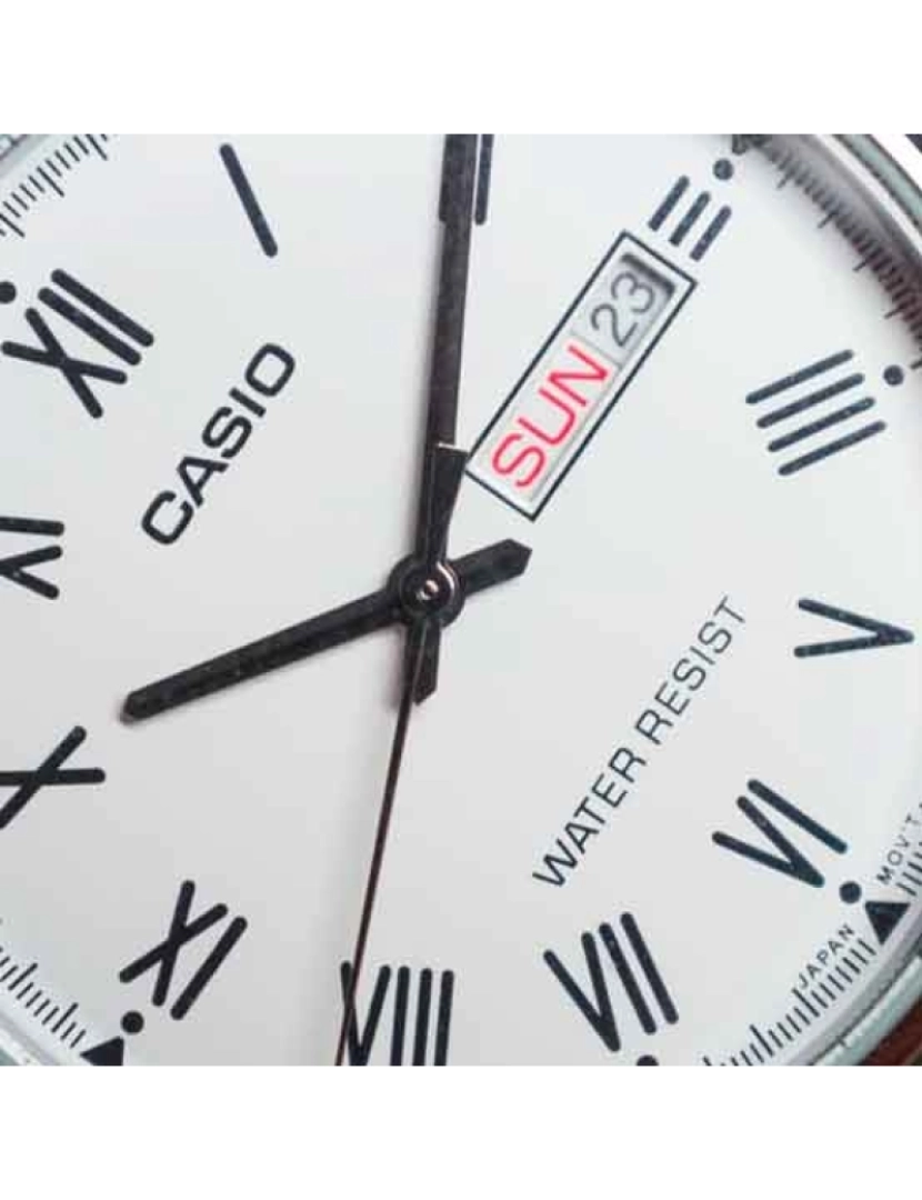 imagem de Casio Mtp-v006d-7b Reloj Analógico Para Hombre Caja De Metal Esfera Color Blanco3