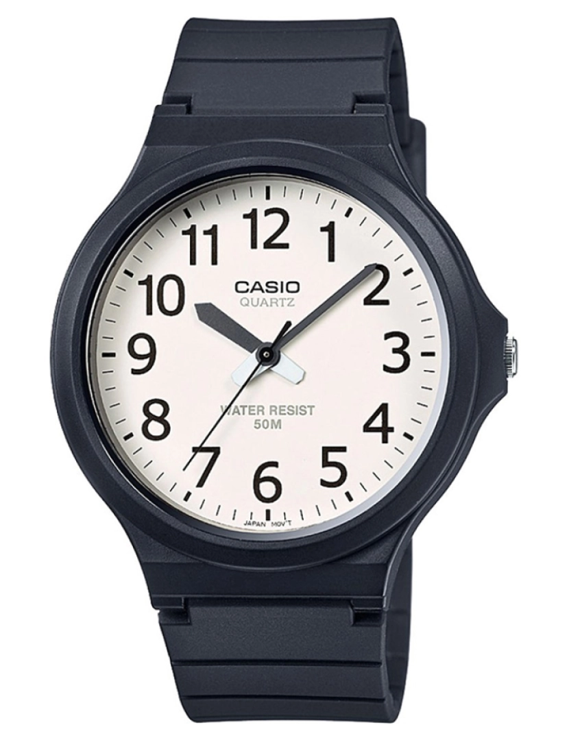 Casio - Casio Mw-240-7b Reloj Analógico Para Hombre Caja De Resina Esfera Color Blanco