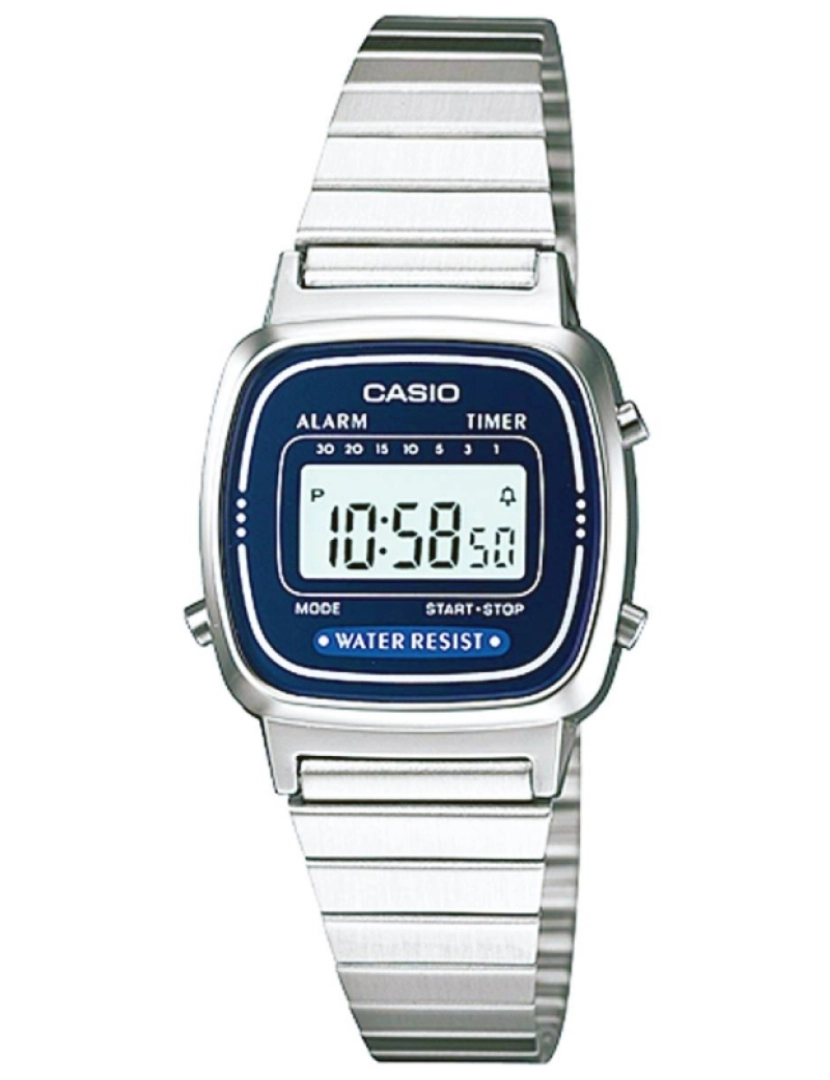 imagem de Casio La670wa-2d Reloj Digital Para Mujer Colección Collection Caja De Resina Esfera Color Azul1
