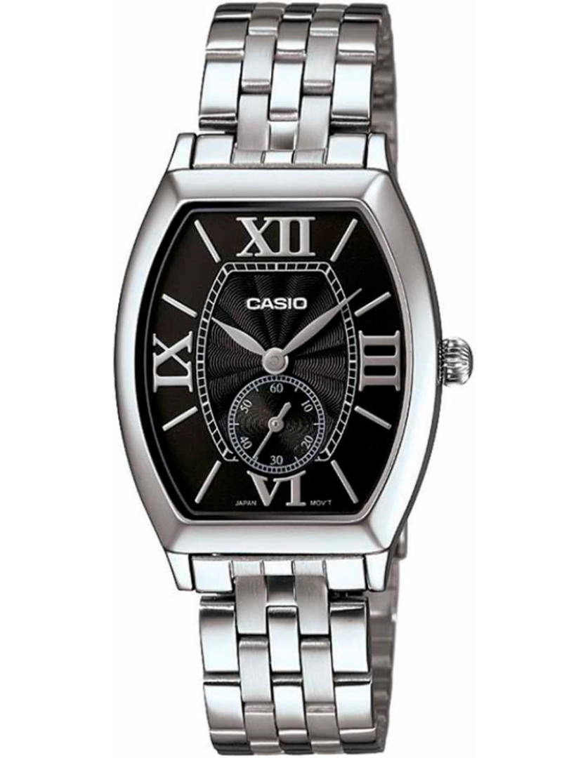 Casio - Casio Ltp-e114d-1adf Reloj Analógico Para Mujer Caja De Acero Inoxidable Esfera Color Negro