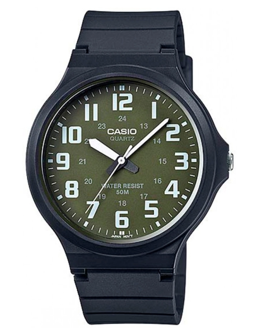 Casio - Casio Mw-240-3bv Reloj Analógico Para Hombre Caja De Resina Esfera Color Verde