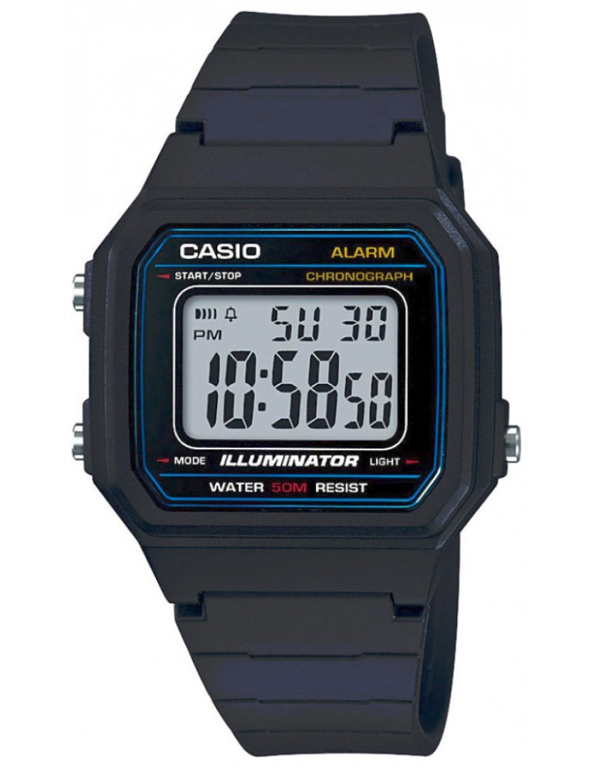 Casio - Casio W-217h-1avef Reloj Digital Para Hombre Caja De Resina Esfera Color Gris
