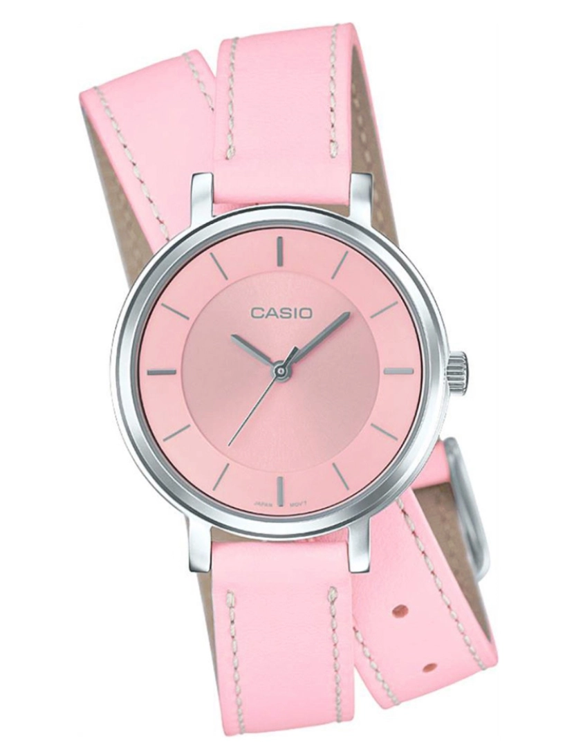 imagem de Casio Ltp-e143dbl-4a2dr Reloj Analógico Para Mujer Caja De Metal Esfera Color Rosa1