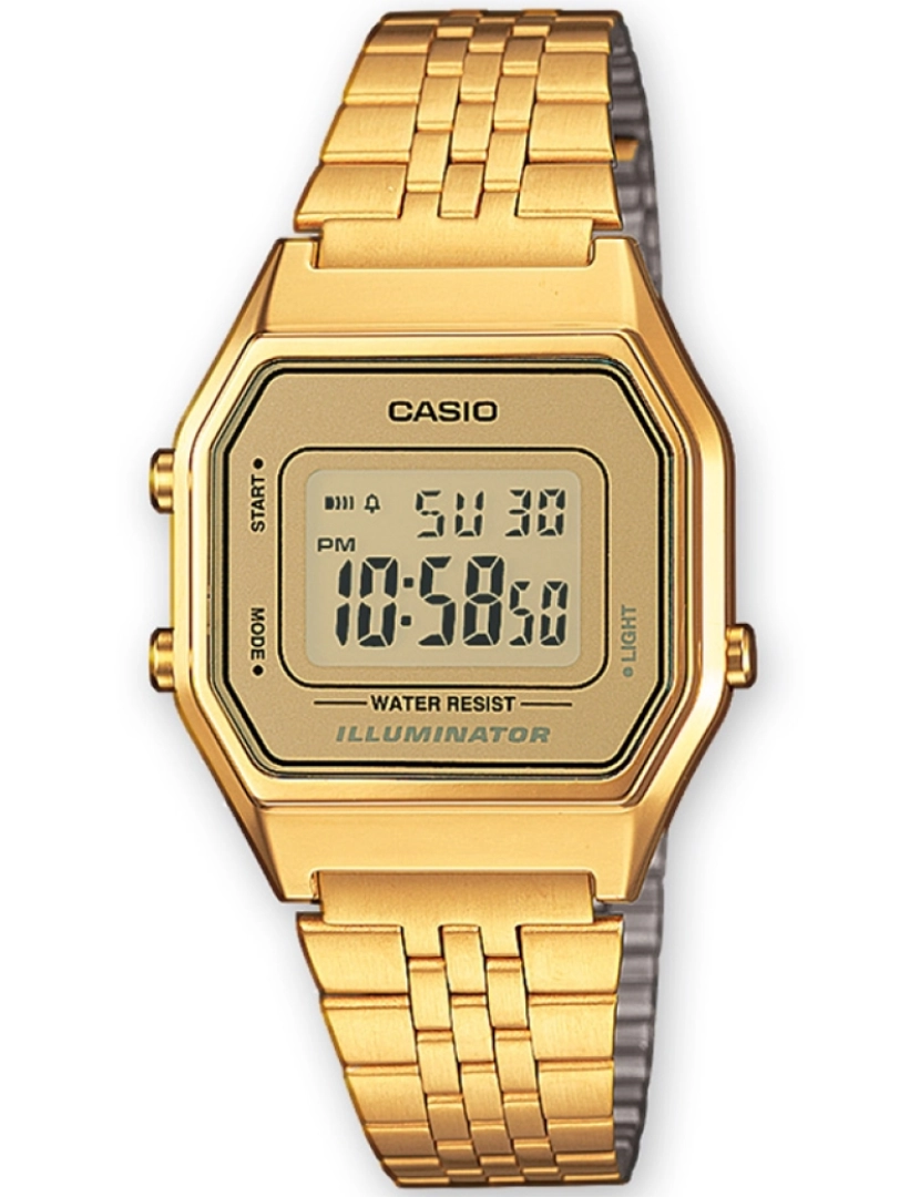 Casio - Casio La680wga-9df Reloj Digital Para Mujer Colección Collection Caja De Dorado Esfera Color Dorado
