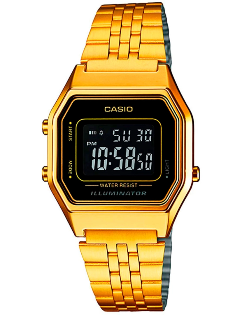 Reloj Dorado Casio Mujer Digital.