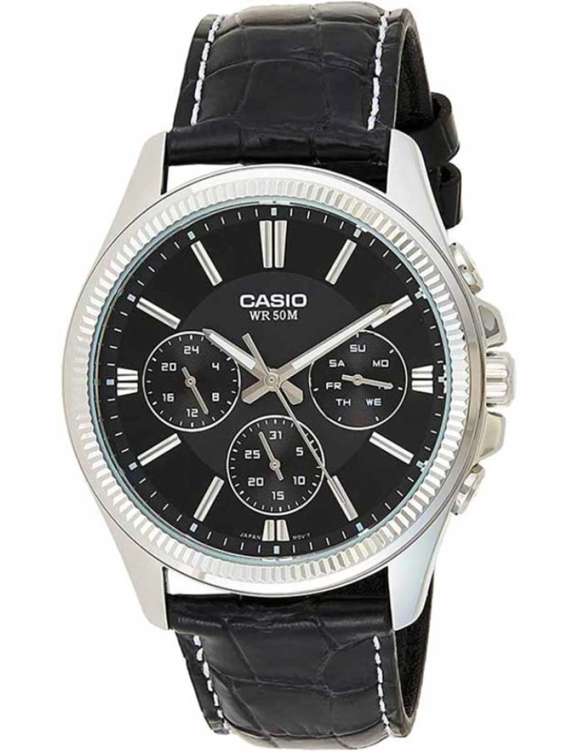 Reloj Casio de Cuarzo Clásico para Hombre con Correa de Acero Inoxidable,  Plateado, 22 (Mo Casio Casio