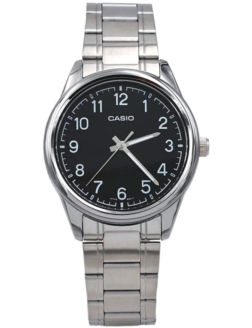 Casio - Casio Mtp-v005d-1b4udf Reloj Analógico Para Hombre Caja De Acero Inoxidable Esfera Color Negro
