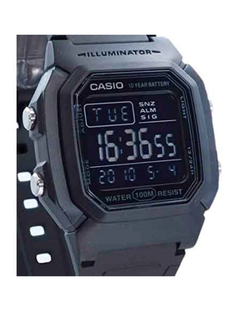 imagem de Casio W-800h-1bves Reloj Digital Para Hombre Caja De Resina Esfera Color Negro2