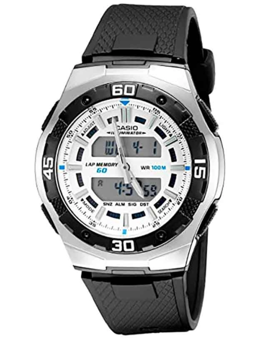 Casio - Casio Aq-164w-7avdf Reloj Analógico / Digital Para Hombre Caja De Metal Esfera Color Blanco