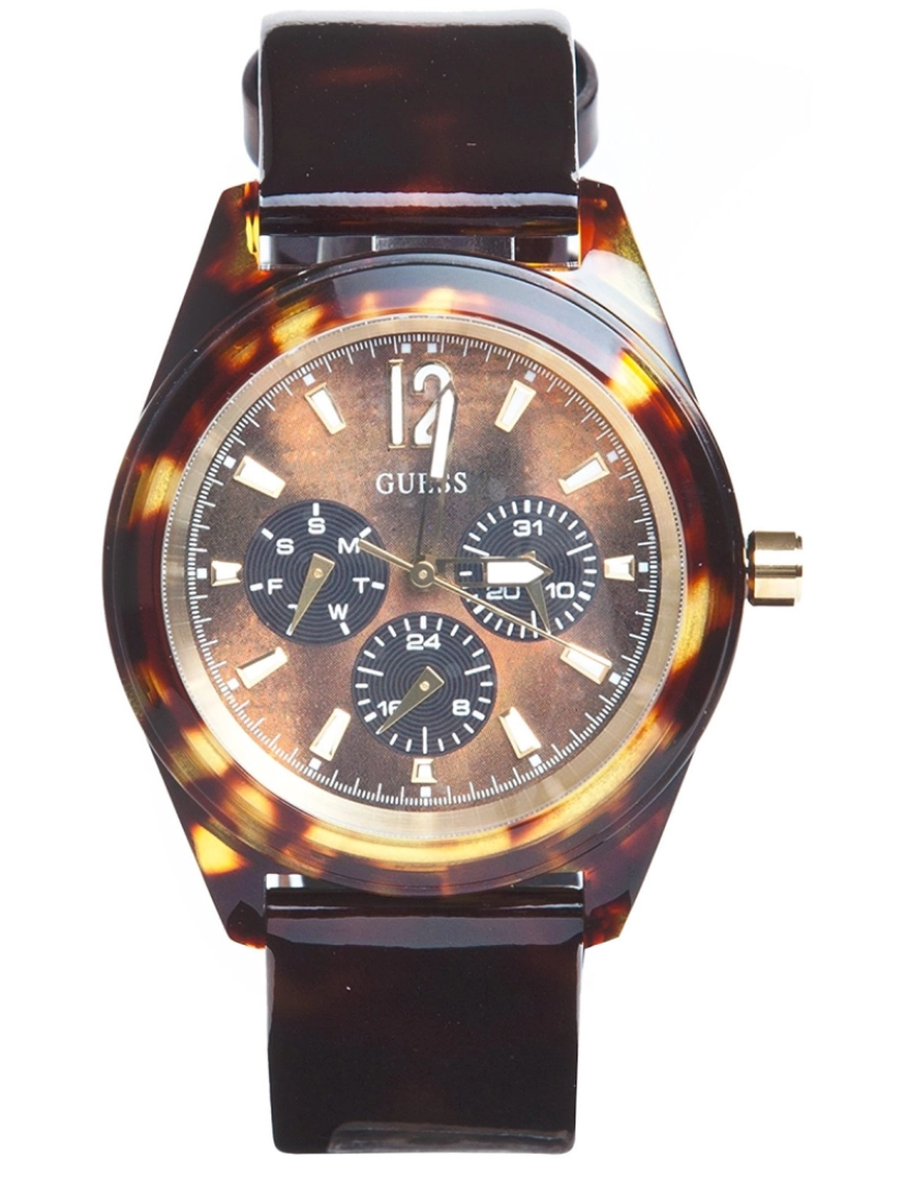 Guess - Guess W11164l1 Reloj Analógico Para Mujer Colección Guess Watches Caja De Plástico Esfera Color Morado