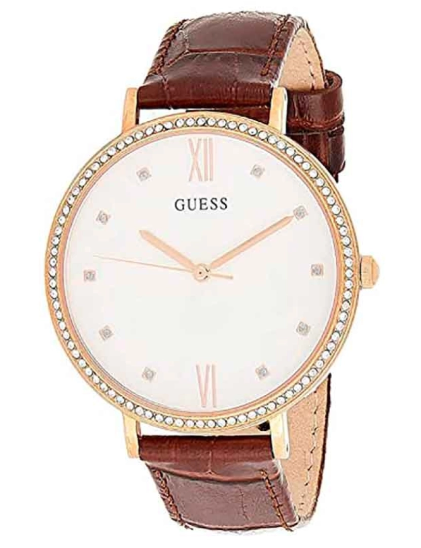 Guess - Guess W1153l2 Reloj Analógico Para Mujer Colección Grace Caja De Acero Inoxidable Esfera Color Blanco