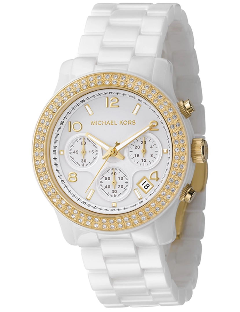 Reloj blanco michael best sale kors