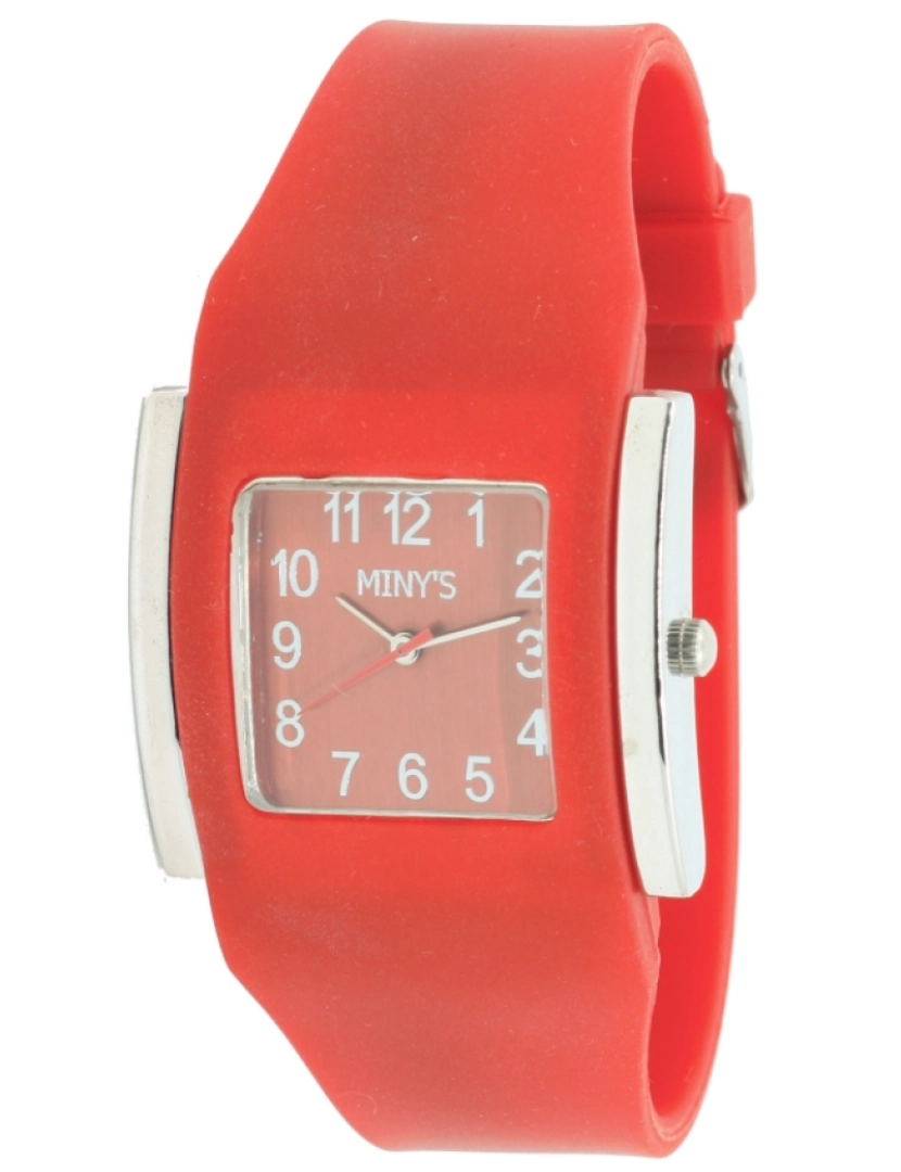Minys - Minys S-0007 Reloj Analógico Para Mujer Caja De Acero Inoxidable Esfera Color Rojo