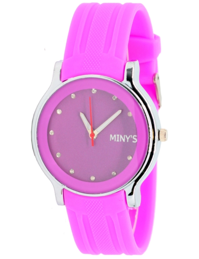 Minys - Minys 150 Reloj Analógico Para Mujer Caja De Acero Inoxidable Esfera Color Morado