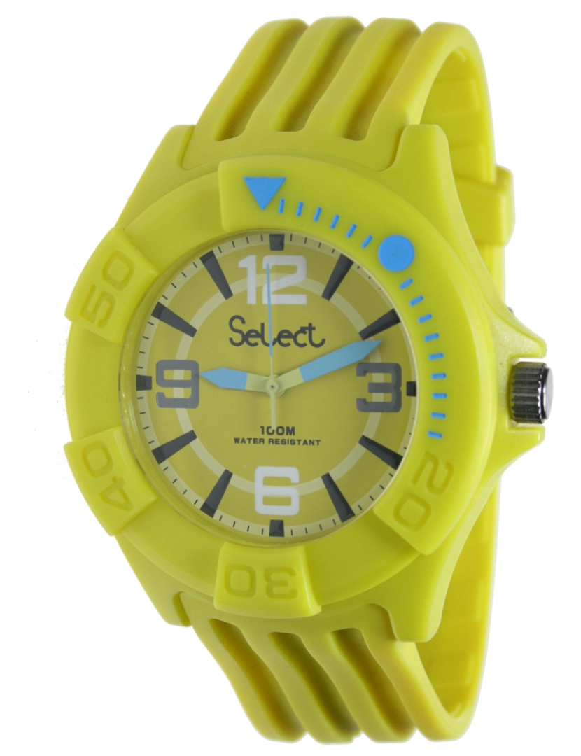 Select - Select Tc-30-08 Reloj Analógico Unisex Caja De Resina Esfera Color Amarillo