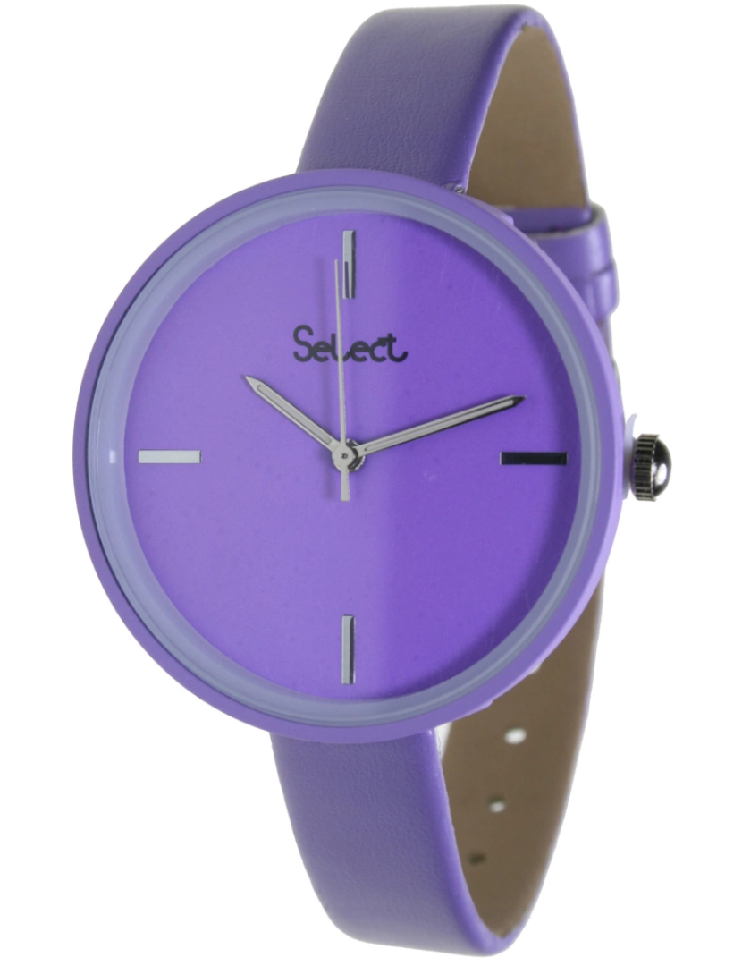 Select - Select Tt-41-586 Reloj Analógico Para Mujer Caja De Resina Esfera Color Morado