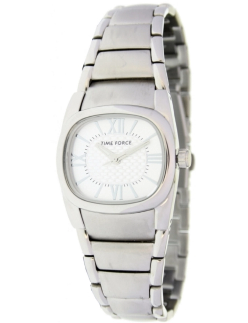 Time Force - Time Force Tf3160l02m Reloj Analógico Para Mujer Caja De Acero Inoxidable Esfera Color Blanco