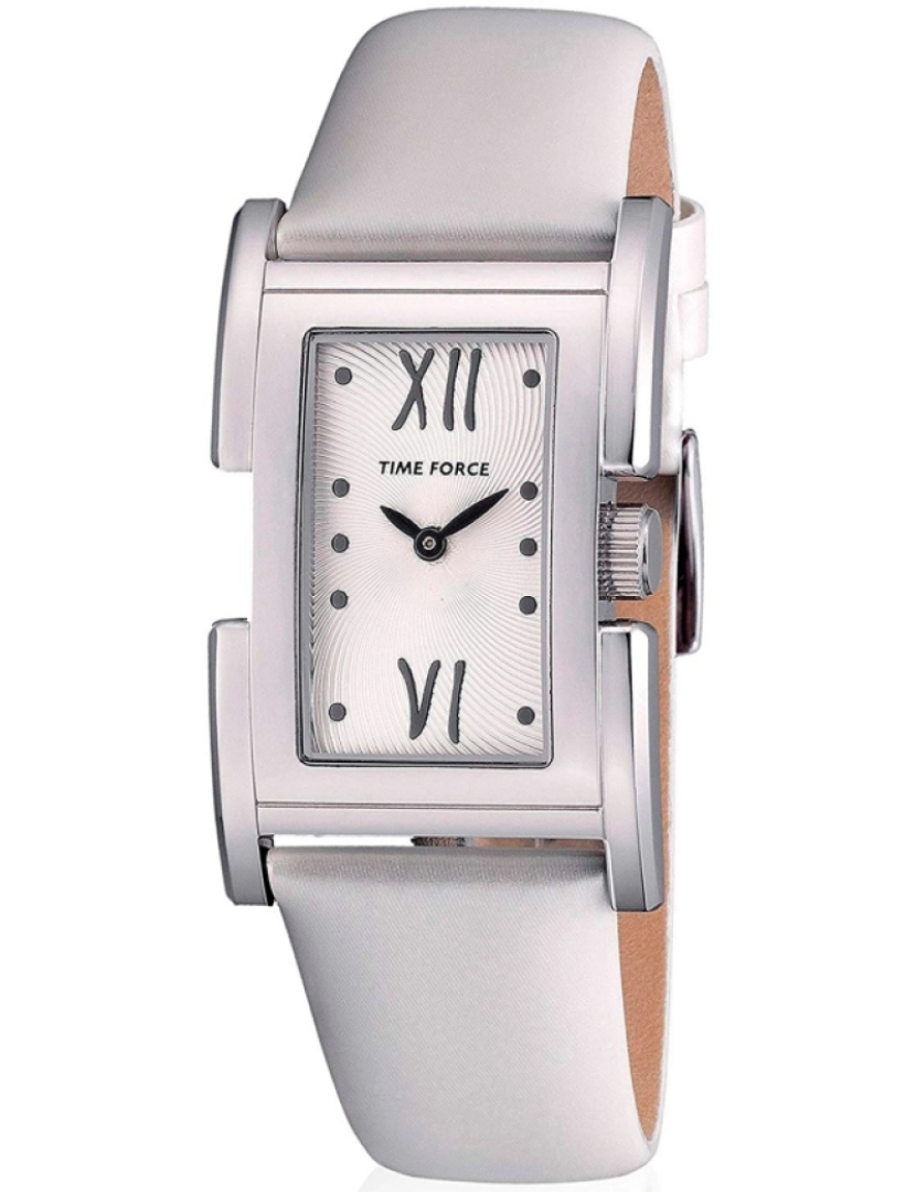 Time Force - Time Force Tf3290l02 Reloj Analógico Para Mujer Caja De Acero Inoxidable Esfera Color Blanco