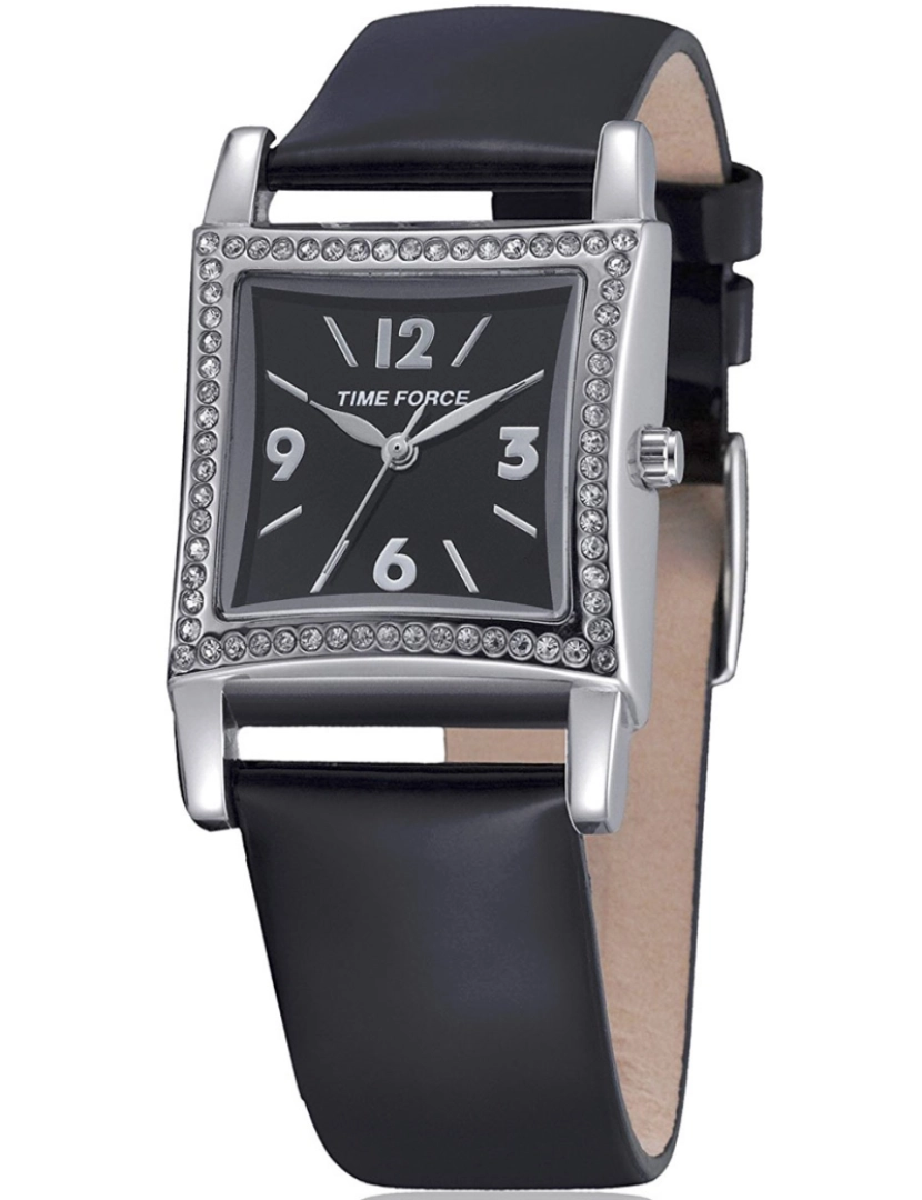 Time Force - Time Force Tf4002l01 Reloj Analógico Para Mujer Caja De Acero Inoxidable Esfera Color Negro