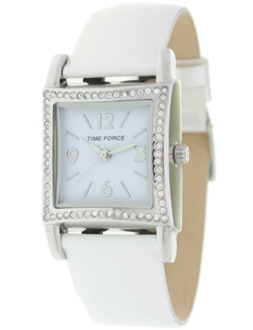 Time Force - Time Force Tf4002l02 Reloj Analógico Para Mujer Caja De Acero Inoxidable Esfera Color Blanco